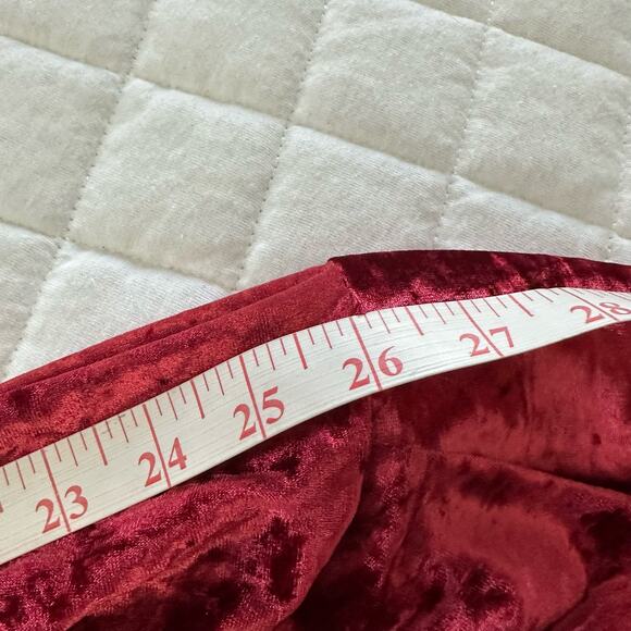 TORRID 3 Womens Jacket 3X Red Crushed Velvet Open Front Long Line Witchy Grunge - Picture 10 of 11